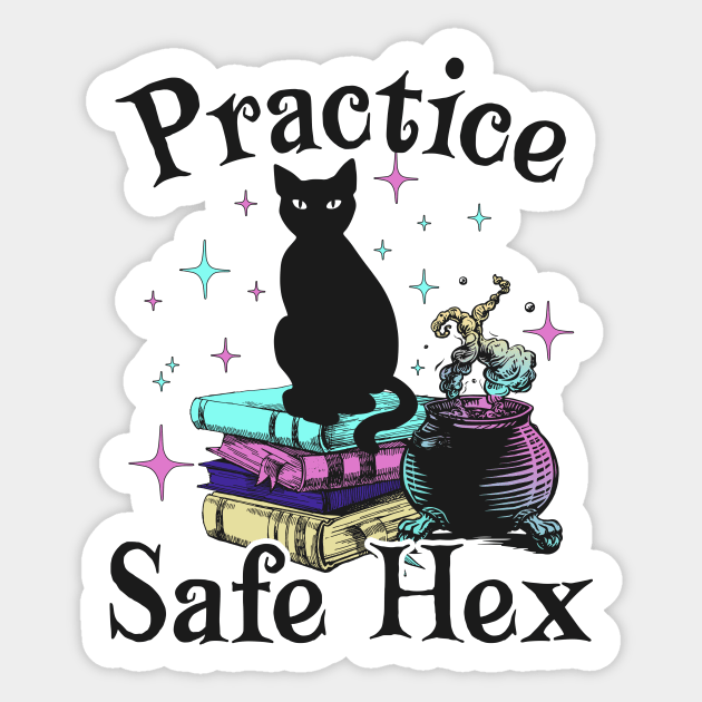 Practice Safe Hex Sticker by Teewyld